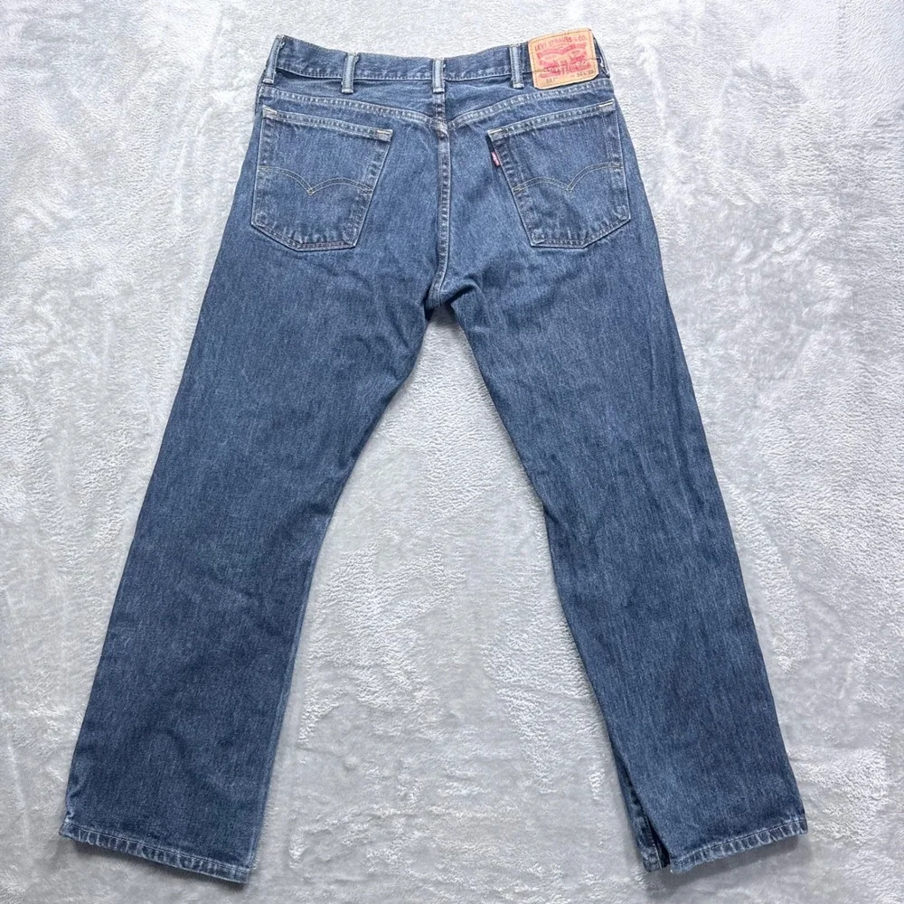 Levis 517 Bootcut Jeans Mens 34x29 Blue Medium Wash Denim Cotton Regular Fit